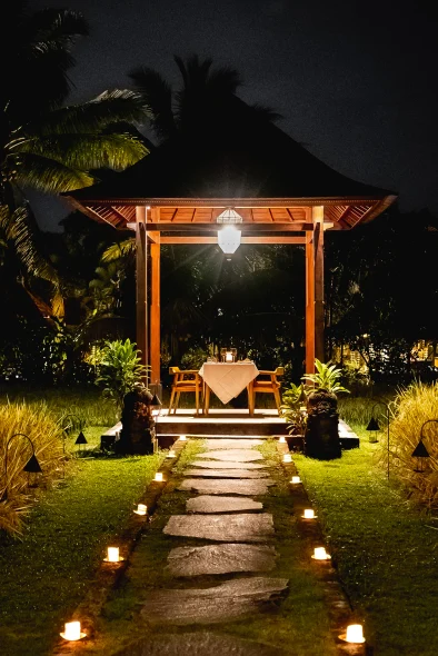 romantic dinner the orchid duck restaurant ubud